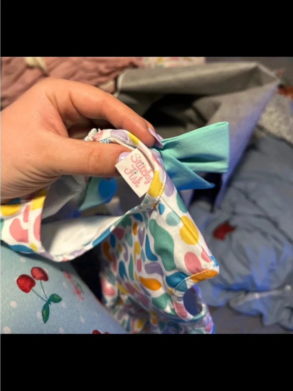 Stitchy Fish Multicolor Pastel Bubble